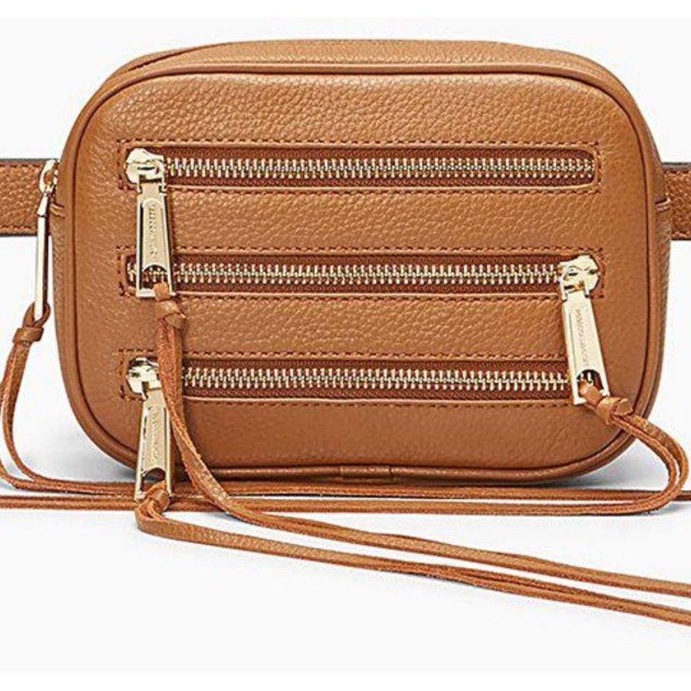 Rebecca Minkoff 3 Zip Fringe Leather Belt Bag